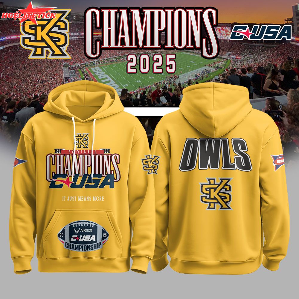 KS Football 2025 CUSA Champs Hoodie KS Football 2025 CUSA Champs Hoodie