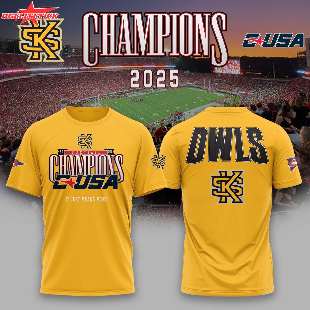 KS Football 2025 CUSA Champs Tshirt KS Football 2025 CUSA Champs Tshirt