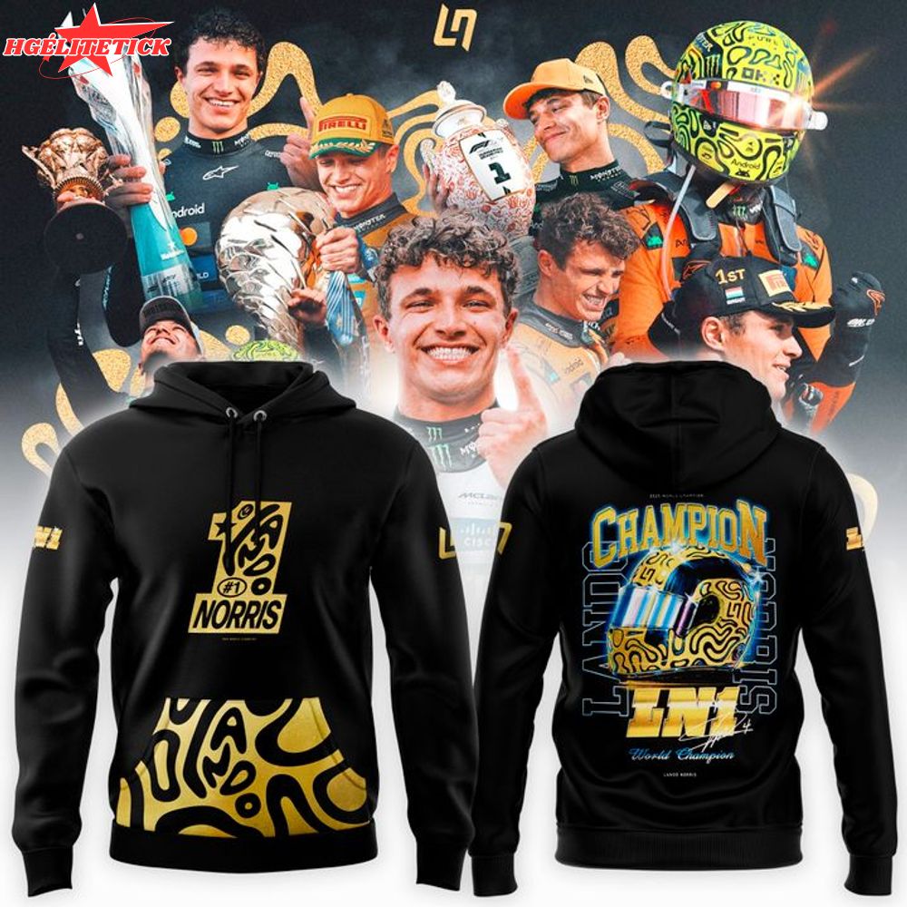 Lando Norris World Drivers' Champion Hoodie Lando Norris World Drivers' Champion Hoodie