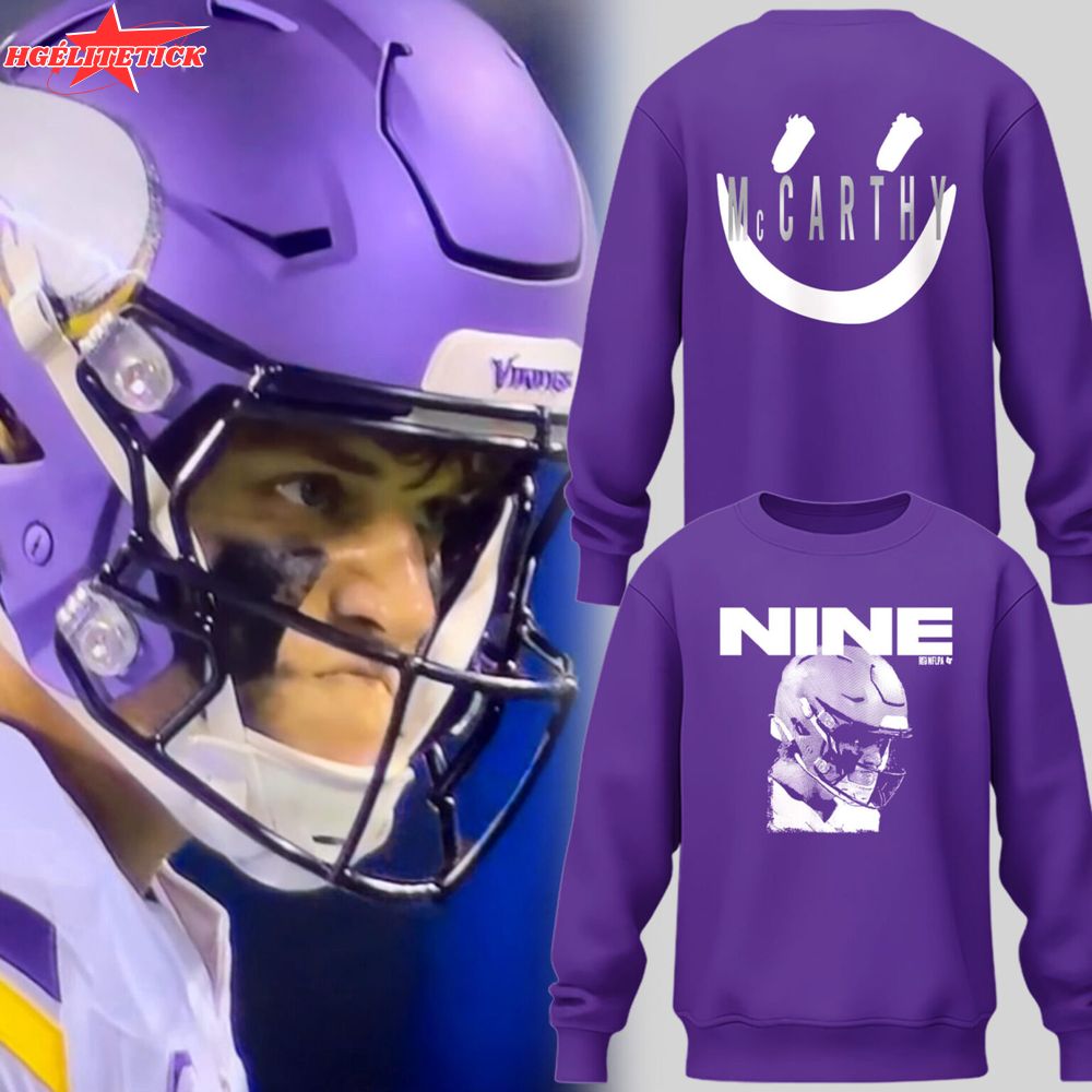Limited Edition J.J. McCarthy: Nine Purple Sweatshirt Limited Edition J.J. McCarthy: Nine Purple Sweatshirt