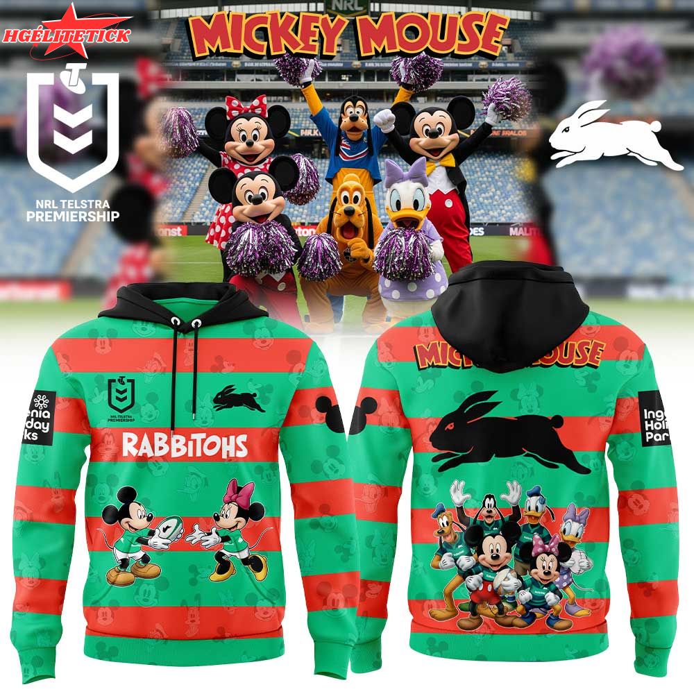 Limited Edition S.S Rabbitohs Mickey Mouse Hoodie Limited Edition S.S Rabbitohs Mickey Mouse Hoodie