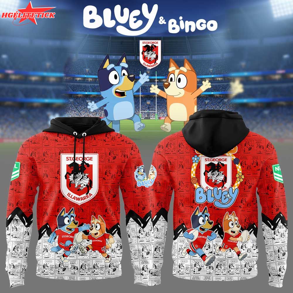 Limited Edition St.Dragons Bluey and Bingo Comic Hoodie Limited Edition St.Dragons Bluey and Bingo Comic Hoodie