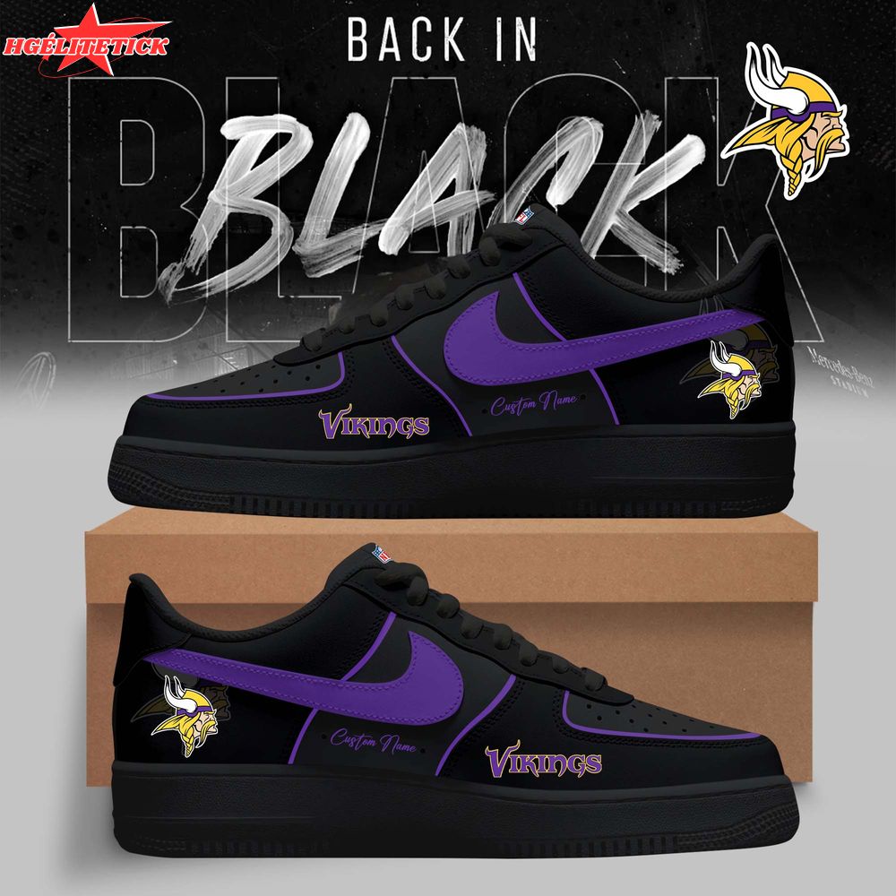 Minnesota Vikings – 2025 Back In Black Limited Edition AF1 Minnesota Vikings – 2025 Back In Black Limited Edition AF1