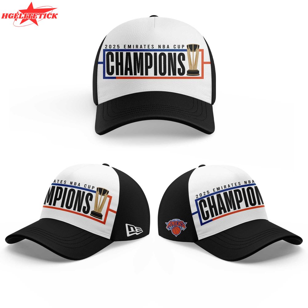 NY Knicks Emirates NBA Cup 2025 Champions Black Shirt NY Knicks Emirates NBA Cup 2025 Champions Black Shirt