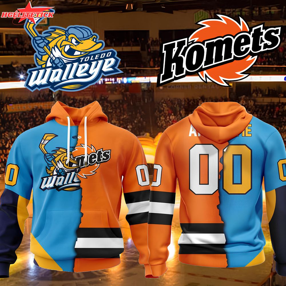 Personalized Toledo Walleye x Fort Wayne Komets Hoodie Hockey Team Apparel-3D Unisex Hoodie Personalized Toledo Walleye x Fort Wayne Komets Hoodie Hockey Team Apparel-3D Unisex Hoodie