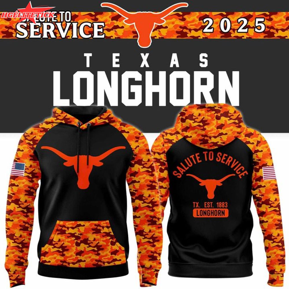 Special edition - Texas Longhorns Football 2025 Salute To Service Hoodie Special edition - Texas Longhorns Football 2025 Salute To Service Hoodie