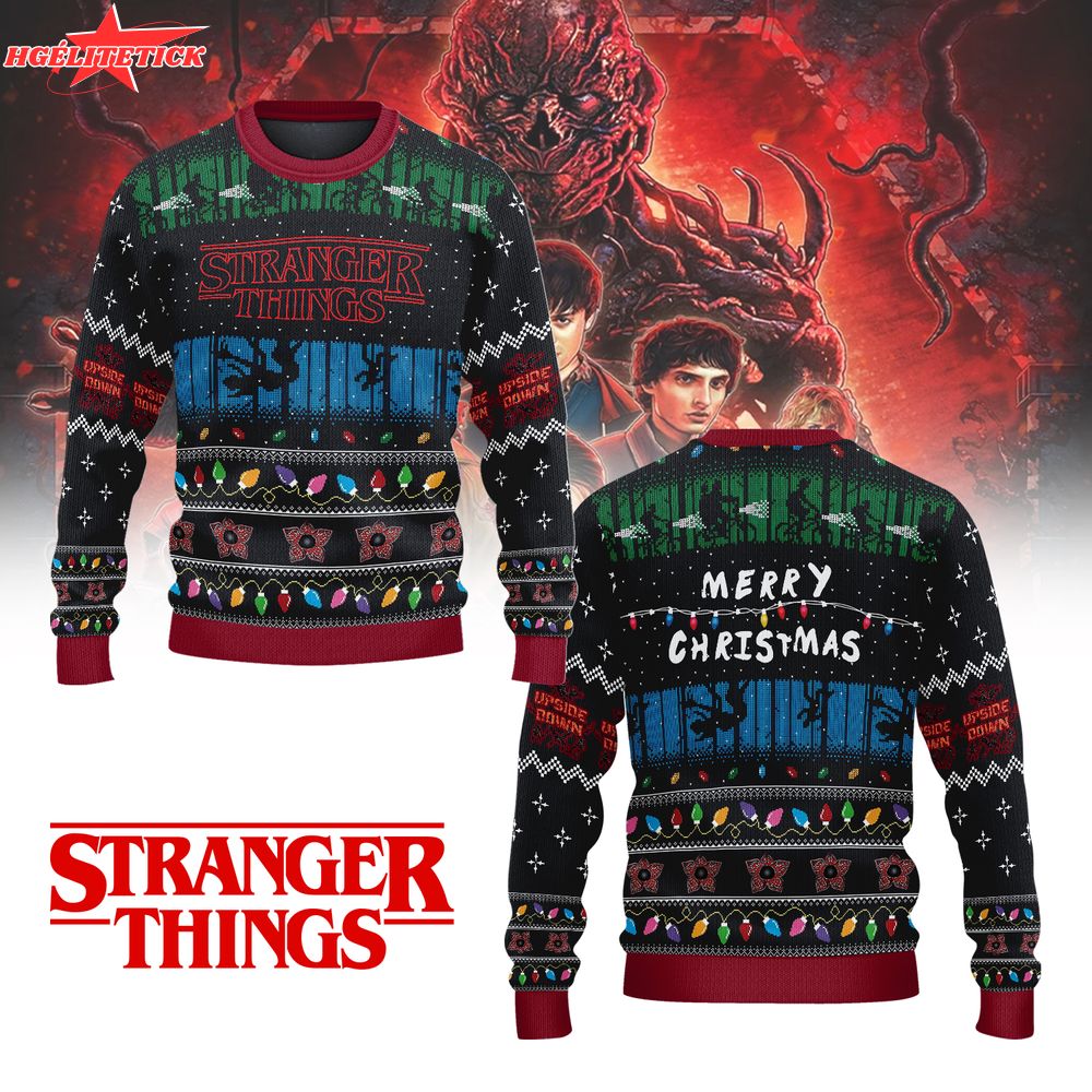 Stranger Things Ugly Christmas Sweater Gift For Fans Stranger Things Ugly Christmas Sweater Gift For Fans