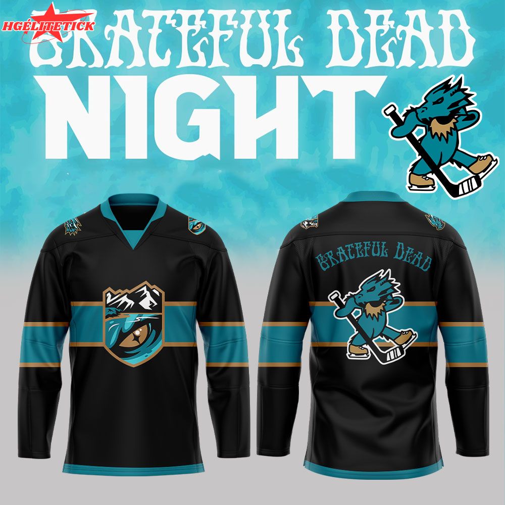 Tahoe Knight Monsters Grateful Dead Nights 2025 Combo Hockey Jersey Tahoe Knight Monsters Grateful Dead Nights 2025 Combo Hockey Jersey