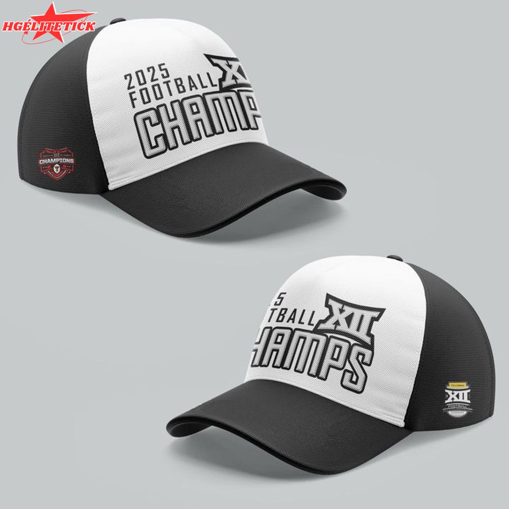 Texas Tech Football Big 12 Football Champions Hoodie 2025 - White Texas Tech Football Big 12 Football Champions Hoodie 2025 - White