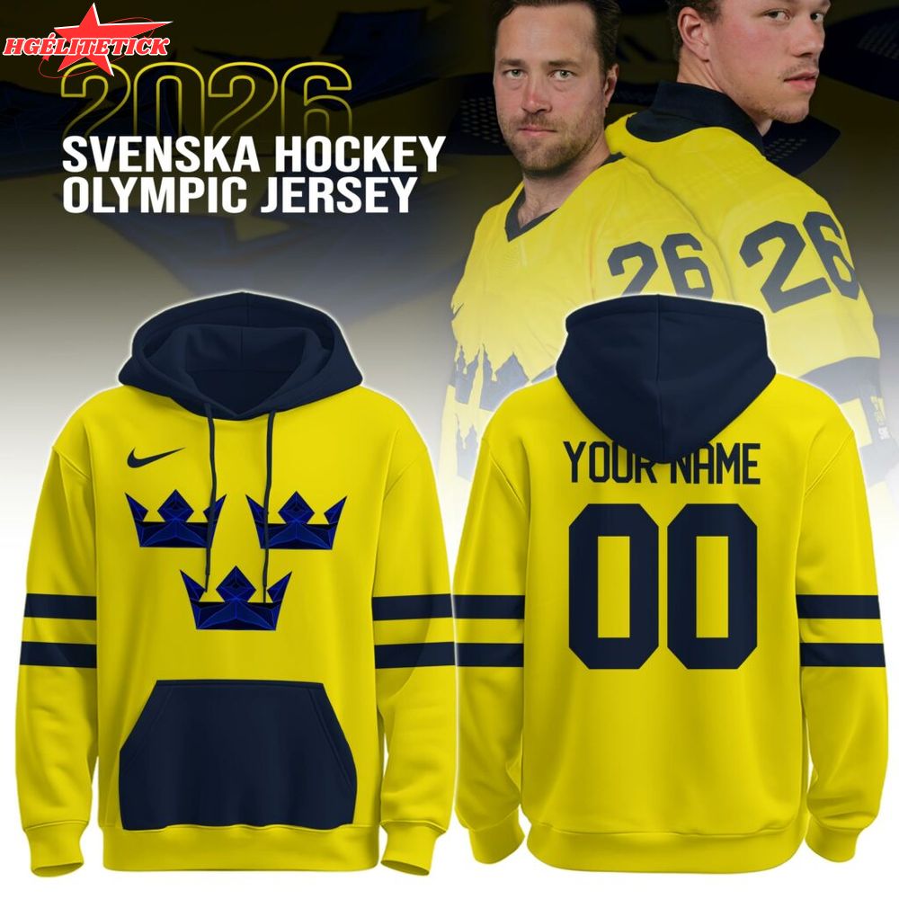 Unisex Sweden Olympic 2026 National Ice Hockey Team Hoodie Unisex Sweden Olympic 2026 National Ice Hockey Team Hoodie