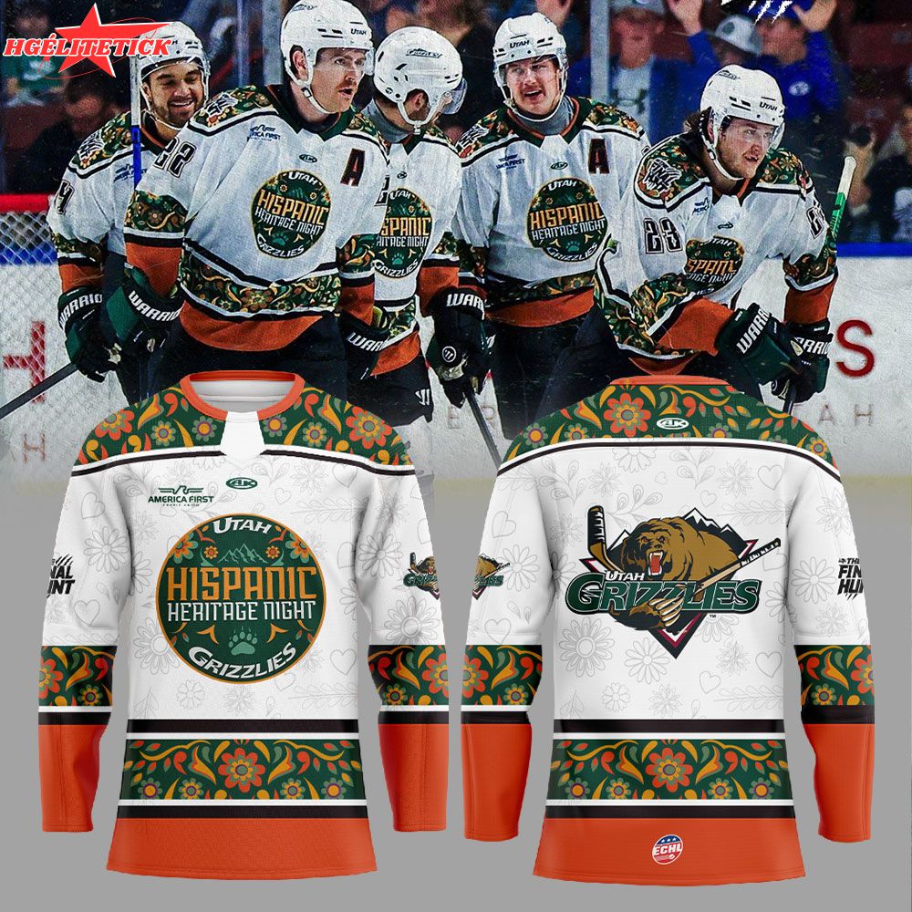 Utah Grizzlies Hispanic Heritage Night! 2025 Combo Hockey Jersey Utah Grizzlies Hispanic Heritage Night! 2025 Combo Hockey Jersey