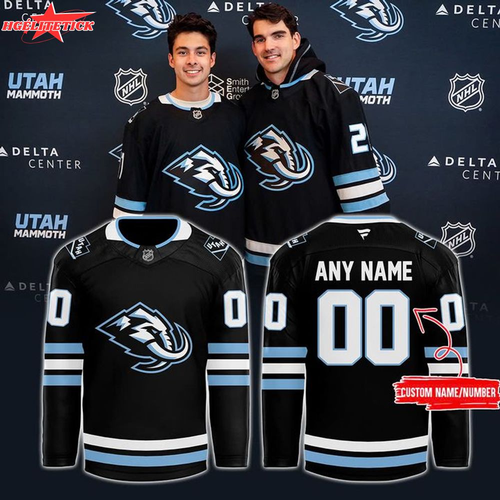 Utah Mammoth 2025 New Edition Black Hockey Jersey Utah Mammoth 2025 New Edition Black Hockey Jersey