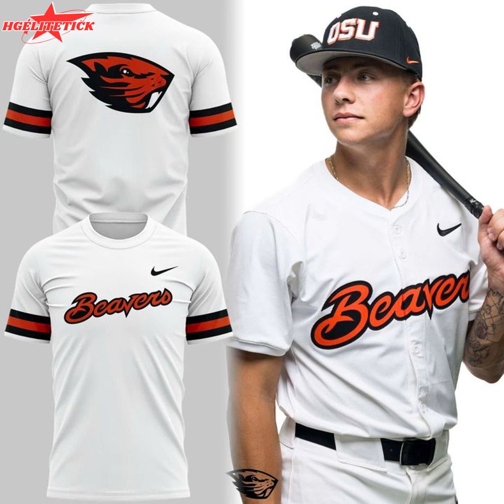 White Oregon State Beavers Baseball Classic Wordmark T-Shirt - Special Edition White Oregon State Beavers Baseball Classic Wordmark T-Shirt - Special Edition